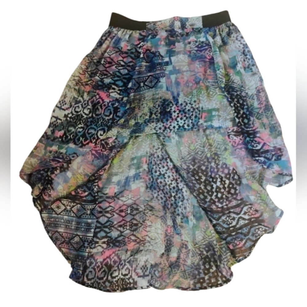 No boundaries Multi Colored high & Low Skirt SZ XL